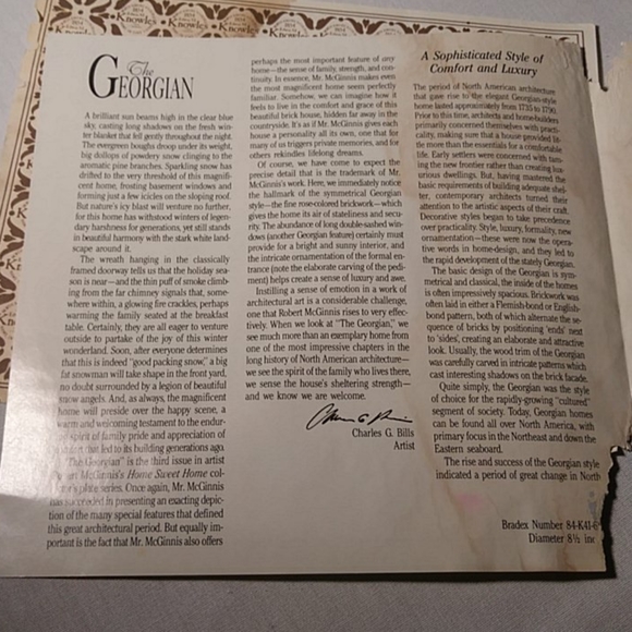 Knowles China Plate "The Georgian" Decorative Plate - Picture 5 of 9